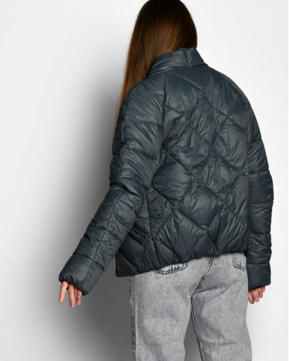 Легка нефритова демісезонна куртка 55191, Колір: Зелений, Розмір: XS, зображення 2