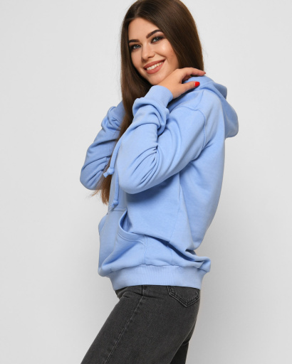 Женский голубой худи 45924, Цвет: Голубой, Размер: XS, изображение 2