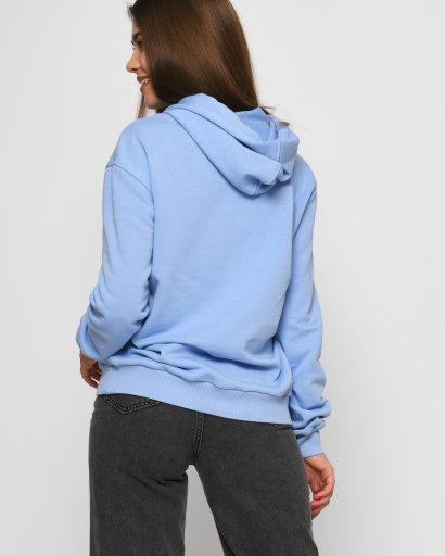 Женский голубой худи 45924, Цвет: Голубой, Размер: XS, изображение 3