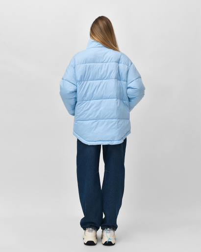 Легка жіноча куртка блакитного кольору 55472, Колір: Блакитний, Розмір: M, зображення 2
