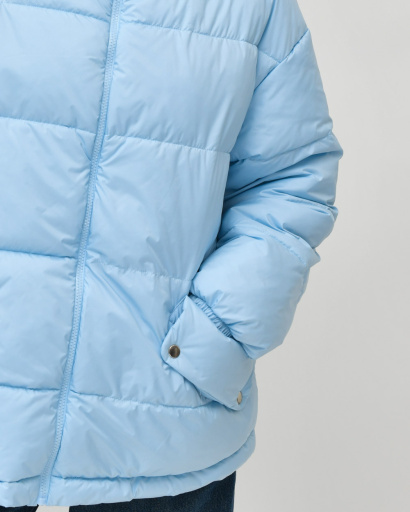 Легка жіноча куртка блакитного кольору 55472, Колір: Блакитний, Розмір: M, зображення 4