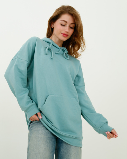 Женское нефритовое худи оверсайз 38161, Цвет: Мята, Размер: XS, изображение 3