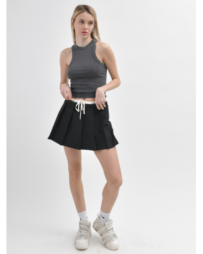 Спідниця-шорти жіноча плісе міні Carica UB-7030-8 58119, Колір: Чорний, Розмір: M, зображення 2
