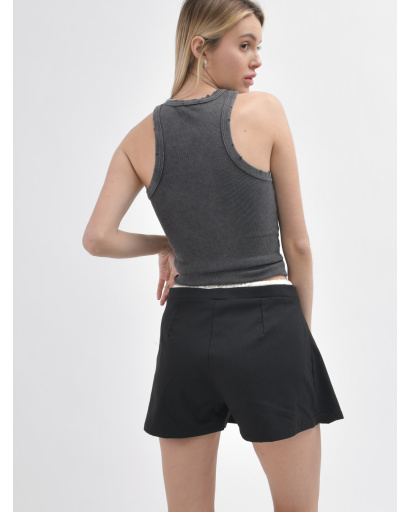 Спідниця-шорти жіноча плісе міні Carica UB-7030-8 58119, Колір: Чорний, Розмір: M, зображення 4