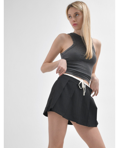 Спідниця-шорти жіноча плісе міні Carica UB-7030-8 58119, Колір: Чорний, Розмір: M, зображення 6