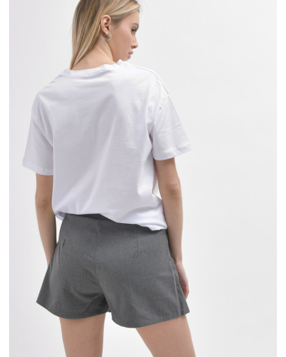 Спідниця-шорти жіноча плісе міні Carica UB-7030-4 58118, Колір: Сірий, Розмір: L, зображення 4