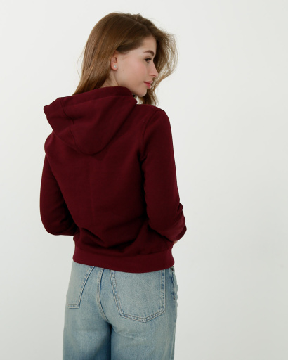 Жіночий худі з капюшоном марсала 31981, Колір: Бургунді, Розмір: XS, зображення 3