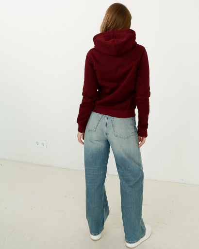 Жіночий худі з капюшоном марсала 31981, Колір: Бургунді, Розмір: XS, зображення 5
