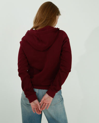 Женская спортивная кофта на молнии, марсала 31982, Цвет: Бургунди, Размер: XS, изображение 3