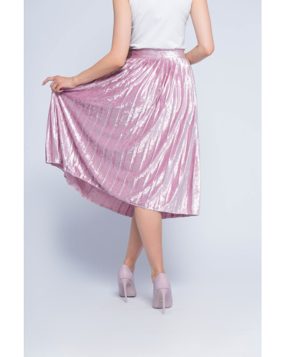 Спідниця жіноча плісе міді Carica UB-3235-15 58092, Колір: Рожевий, Розмір: M, зображення 2