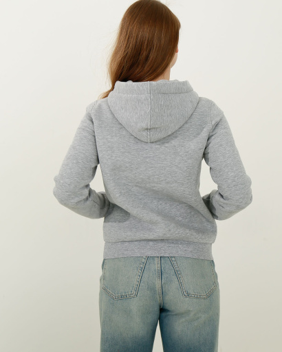 Жіночий сірий худі з капюшоном 29966, Колір: Сірий, Розмір: XS, зображення 2