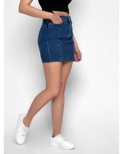 Юбка женская джинсовая мини ZDN -32152-2 58063, Цвет: Синий, Размер: XS, изображение 2