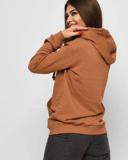 Женский худи цвета кемел 43442, Цвет: Кемел, Размер: M, изображение 3