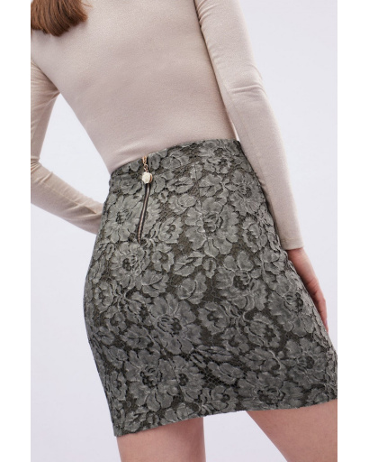 Юбка женская мини Carica UB-3224-1 58081, Цвет: Хаки, Размер: XS, изображение 3