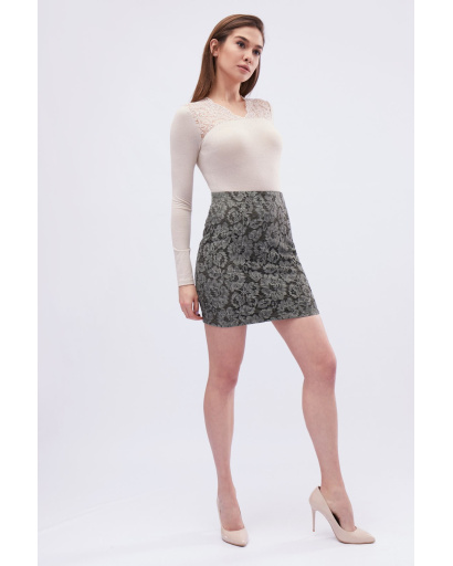 Юбка женская мини Carica UB-3224-1 58081, Цвет: Хаки, Размер: XS, изображение 4