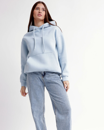 Худі oversize унісекс (чоловічий/жіночий), світло-блакитний 55822, Колір: Блакитний, Розмір: L, зображення 2