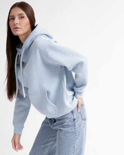Худі oversize унісекс (чоловічий/жіночий), світло-блакитний 55822, Колір: Блакитний, Розмір: L, зображення 3