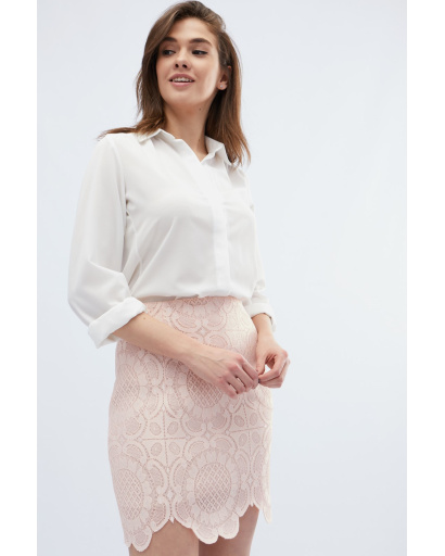 Спідниця жіноча ажурна міні Carica UB-3230-27 58090, Колір: Персиковий, Розмір: XS, зображення 4