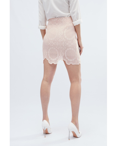Спідниця жіноча ажурна міні Carica UB-3230-27 58090, Колір: Персиковий, Розмір: XS, зображення 5