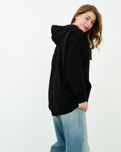 Жіноче чорне худі оверсайз 38150, Колір: Чорний, Розмір: S, зображення 3
