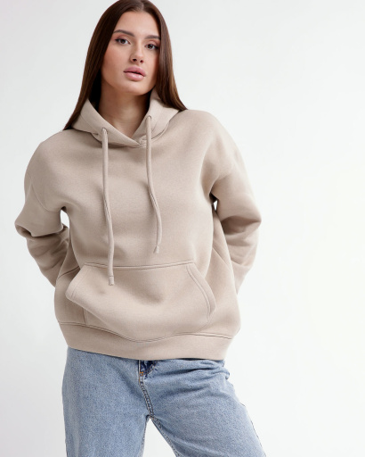 Темно-бежевый худи унисекс 55812, Цвет: Т. бежевый, Размер: XL, изображение 2