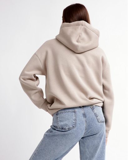 Темно-бежевый худи унисекс 55812, Цвет: Т. бежевый, Размер: XL, изображение 4