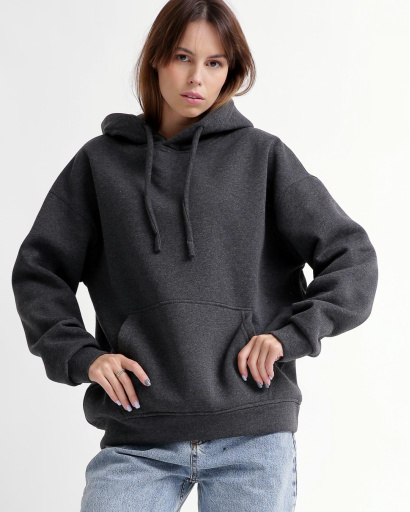 Худі oversize унісекс (чоловічий/жіночий), графіт 55814, Колір: Графіт, Розмір: S, зображення 2