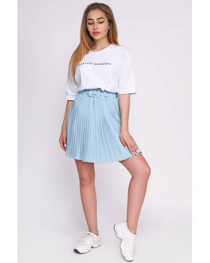 Спідниця жіноча плісе міні Carica UB-3255-18 58054, Колір: Бірюзовий, Розмір: M, зображення 4