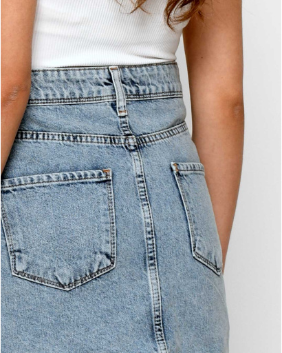 Юбка женская джинсовая мини Pozitif -31930-11 58060, Цвет: Голубой, Размер: S, изображение 3