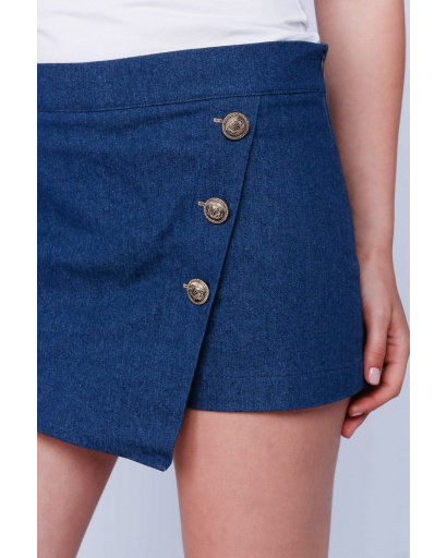 Юбка-шорты женская джинсовая Carica UB-3242-2 58123, Цвет: Темно-синий, Размер: XS, изображение 3
