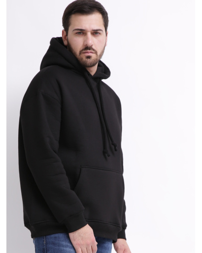 Худі oversize унісекс (чоловічий/жіночий), чорний 55436, Колір: Чорний, Розмір: XS, зображення 2