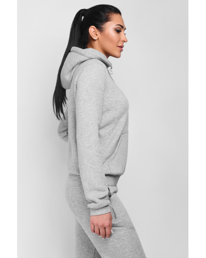 Женская спортивная кофта на молнии, серый 29912, Цвет: Серый, Размер: XS, изображение 2