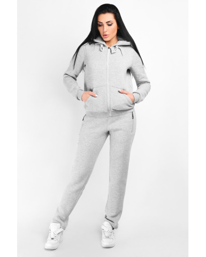 Женская спортивная кофта на молнии, серый 29912, Цвет: Серый, Размер: XS, изображение 3