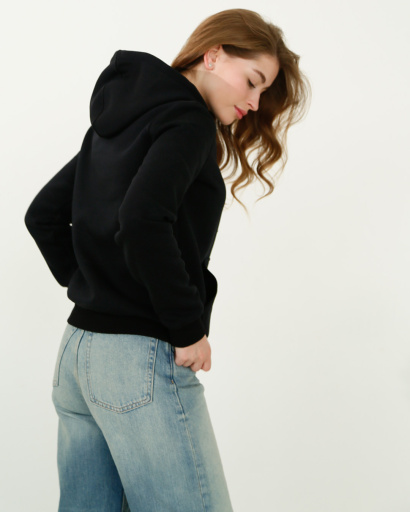 Жіночий синій худі з капюшоном 38573, Колір: Синій, Розмір: S, зображення 4