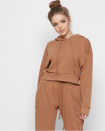 Коричневе оверсайз худі 41788, Колір: Кемел, Розмір: S, зображення 4