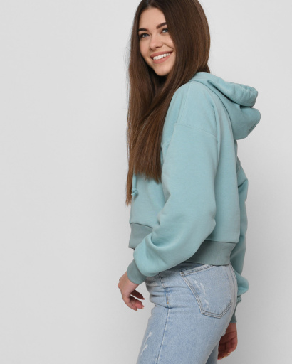 Короткое худи оверсайз с капюшоном 41790, Цвет: Мята, Размер: M, изображение 2