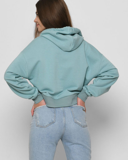 Короткое худи оверсайз с капюшоном 41790, Цвет: Мята, Размер: M, изображение 5