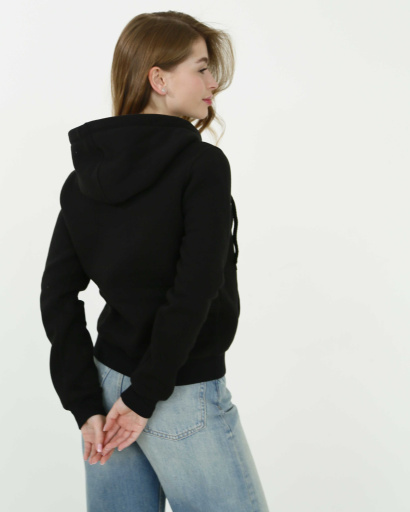 Женская спортивная кофта на молнии, черный 30463, Цвет: Черный, Размер: L, изображение 2