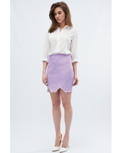Спідниця жіноча ажурна міні Carica UB-3230-23 58089, Колір: Лавандовий, Розмір: S, зображення 3