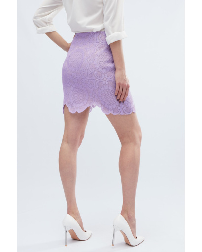 Спідниця жіноча ажурна міні Carica UB-3230-23 58089, Колір: Лавандовий, Розмір: S, зображення 4