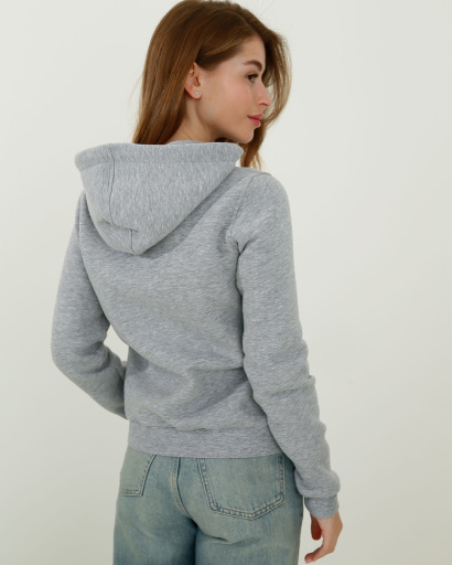 Женская спортивная кофта на молнии, серый 31705, Цвет: Серый, Размер: XS, изображение 5