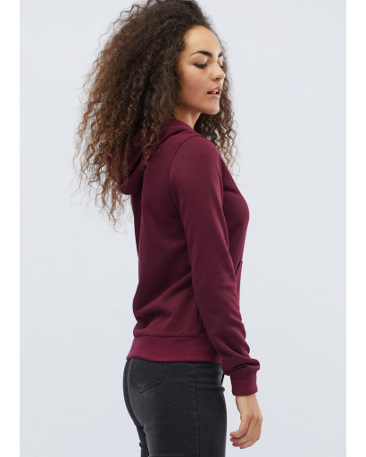 Женская спортивная кофта на молнии, марсала 31706, Цвет: Бургунди, Размер: M, изображение 2