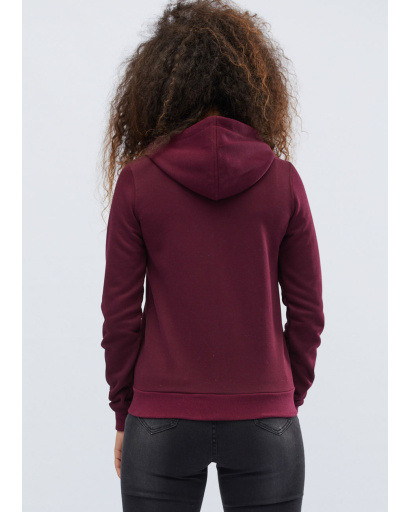 Женская спортивная кофта на молнии, марсала 31706, Цвет: Бургунди, Размер: M, изображение 3