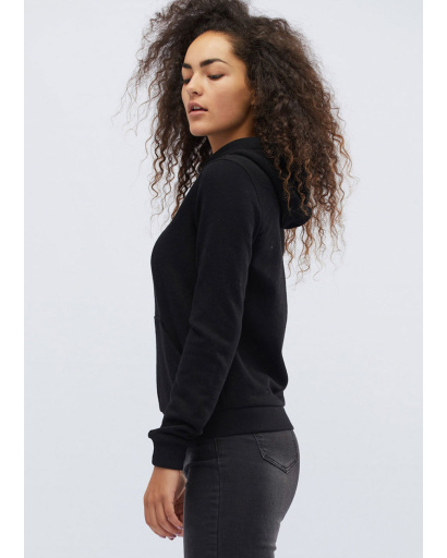Жіноча спортивна кофта на блискавці, чорний 31911, Колір: Чорний, Розмір: XS, зображення 2
