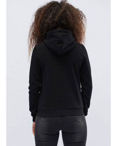 Жіноча спортивна кофта на блискавці, чорний 31911, Колір: Чорний, Розмір: XS, зображення 3