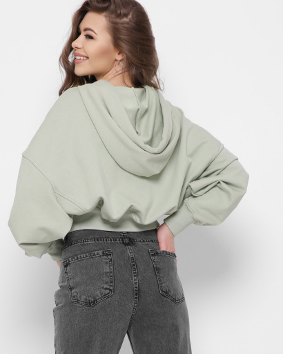 Мятное короткое худи 43308, Цвет: Мята, Размер: L, изображение 3