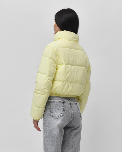 Коротка демісезонна куртка кольору лайм 55885, Колір: Жовтий, Розмір: XS, зображення 2