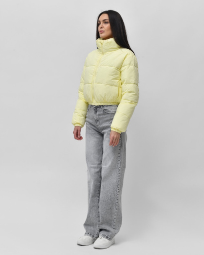 Коротка демісезонна куртка кольору лайм 55885, Колір: Жовтий, Розмір: XS, зображення 3