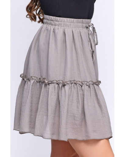 Юбка женская мини на резинке с рюшами Carica UB-3056-1 58076, Цвет: Хаки, Размер: M, изображение 2