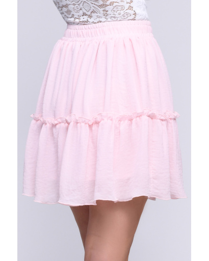 Юбка женская мини на резинке с рюшами Carica UB-3056-15 58077, Цвет: Розовый, Размер: XS, изображение 3